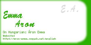 emma aron business card