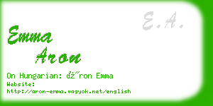 emma aron business card